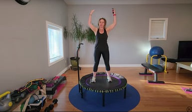 Get Your Heart Pumping with this 20-Minute Cardio Rebounder Routine